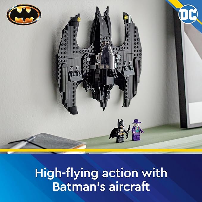 LEGO DC Batwing: Batman vs. The Joker 76265 DC Super Hero Playset, Features 2 Minifigures and a Batwing Toy Based on DC’s Iconic 1989 Batman Movie, DC Birthday Gift for 8 Year Olds - Figurio