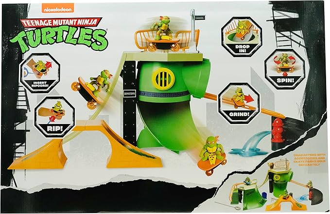 Teenage Mutant Ninja Turtles, Turtle Madness Skate Park, Classic Edition, Ages 3 and up - Figurio