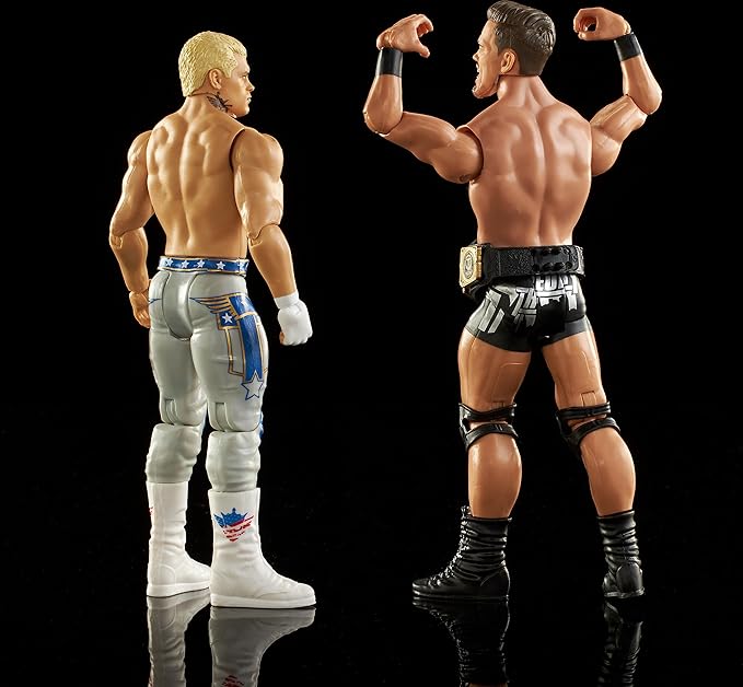 Mattel WWE Moontex Ford vs Angelo Dawkins Championship Showdown Action Figure 2-Pack with The Street Profits Championship, 6-inch - Figurio