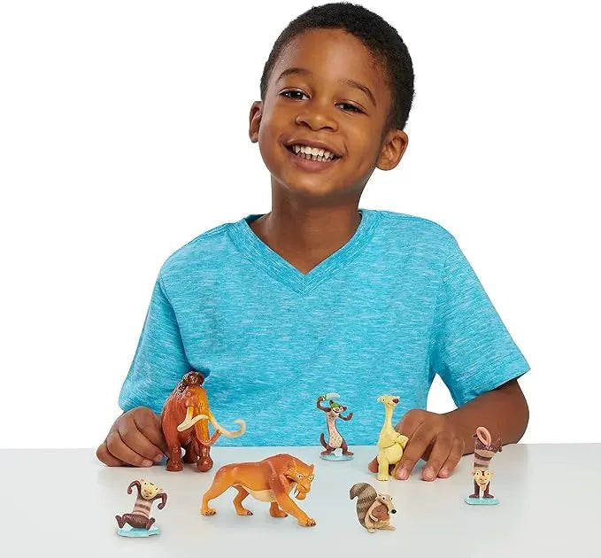 The Ice Age Adventures of Buck Wild Collector 7-Piece Figure Set with Manny, Diego, Sid, Scrat, Buck, Crash, and Eddie, Kids Toys for Ages 3 Up, Amazon Exclusive by Just Play - Figurio