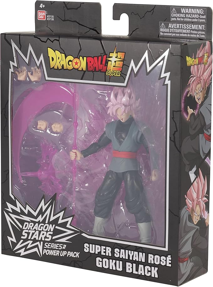 Dragon Stars Series - Dragon Ball Super - Goku Black Rose, 6" Action Figure Power Up Pack - Figurio