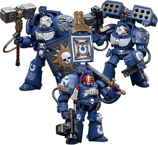 JOYTOY 1/18 Warhammer 40,000 Action Figure Ultramarines Terminators Collection Model Birthday Gift (Set of 3 Figures) - Figurio