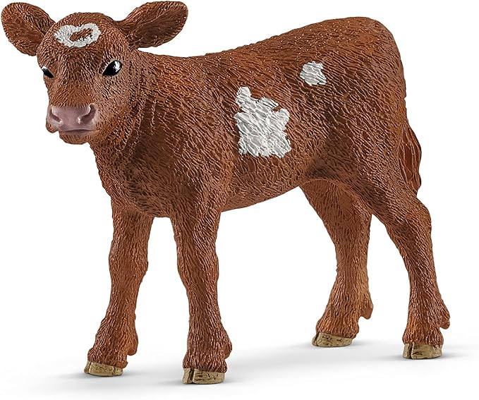 Schleich Farm World, Farm Animal Toys for Kids and Toddlers, Texas Longhorn Baby Cow Toy, Ages 3+ - Figurio