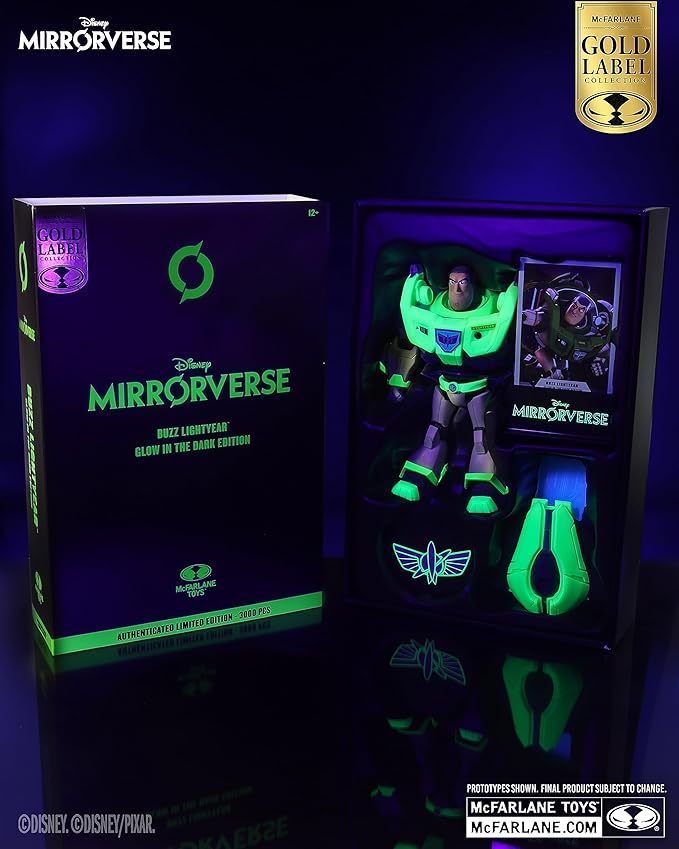 McFarlane Toys - Disney Mirrorverse Buzz Lightyear Glow in The Dark Edition 7in Action Figure, Gold Label, Amazon Exclusive - Figurio