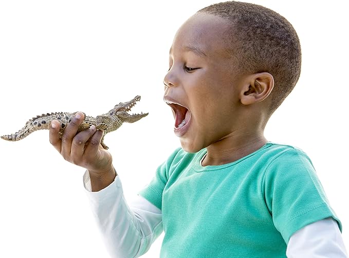 Schleich Wild Life, Realistic Wild Animal Toy For Boys and Girls, Crocodile Toy Figurine with Movable Jaw, Ages 3+ - Figurio