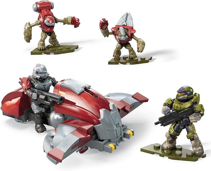 Mega Construx Halo Hijacked Ghost Vehicle Halo Infinite Construction Set, Building Toys for Kids - Figurio