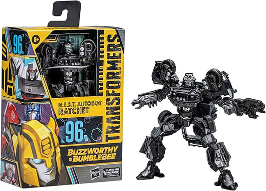 Hasbro,Transformers Studio Series 96 Buzzworthy Bumblebee N.E.S.T. Autobot Ratchet Deluxe Action Figure - Figurio