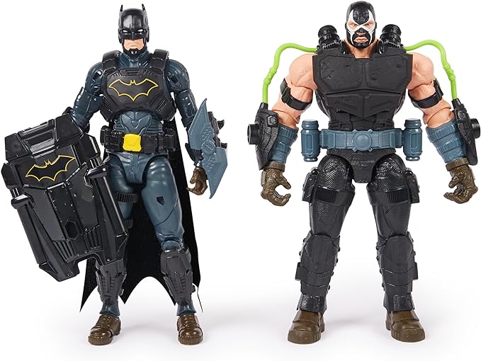 DC Comics, Batman Adventures Battle Pack, Bane and Batman Action Figures Set, 14 Armor Accessories, 12-inch Super Hero Kids Toy for Boys & Girls - Figurio