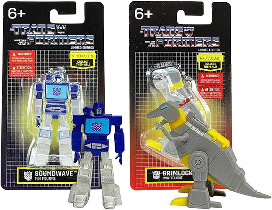 Limited Edition Transformers 2.5" Mini Figure Collectible Twin Packs - Grimlock & Soundwave - Figurio