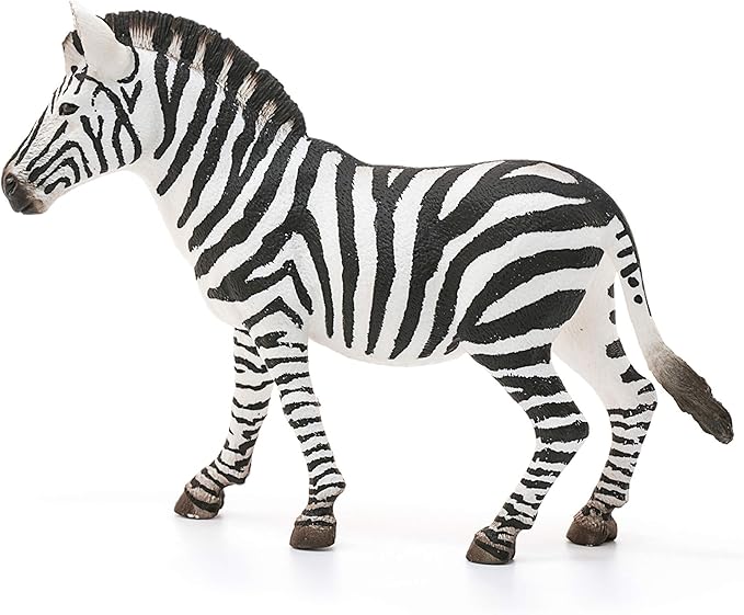 Schleich Wild Life Realistic Female Zebra Figurine - Authentic and Highly Detailed Wild Animal Toy, Durable for Education and Fun Play for Kids, Perfect for Boys and Girls, Ages 3+ - Figurio