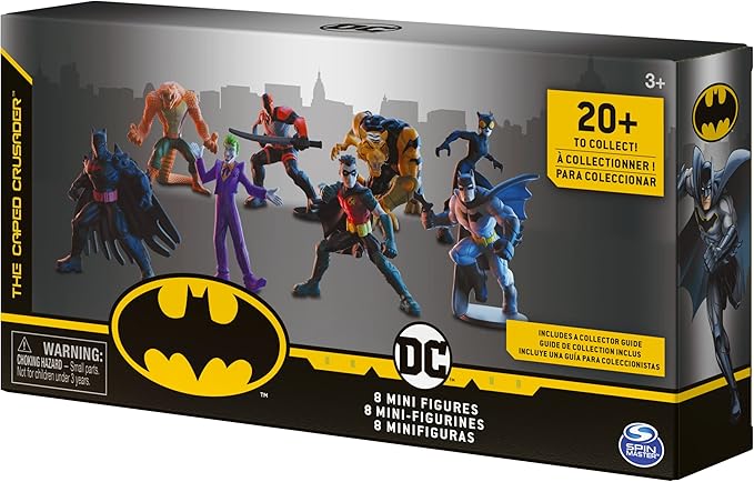 DC Comics Batman 2-inch Scale 8-Pack of Collectible Mini Action Figures (Amazon Exclusive), Kids Toys for Boys Aged 3 and up - Figurio