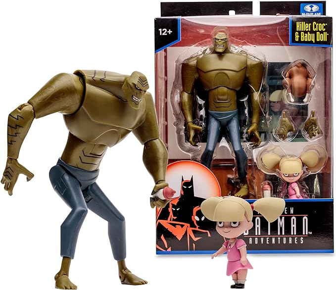 McFarlane Toys - The New Batman Adventures Killer Croc & Baby Doll, 6in Scale Figure - Figurio