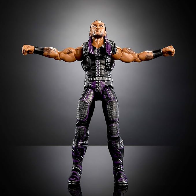 Mattel WWE Elite Action Figure & Accessories, 6-inch Collectible Damian Priest with 25 Articulation Points, Life-Like Look & Swappable Hands - Figurio