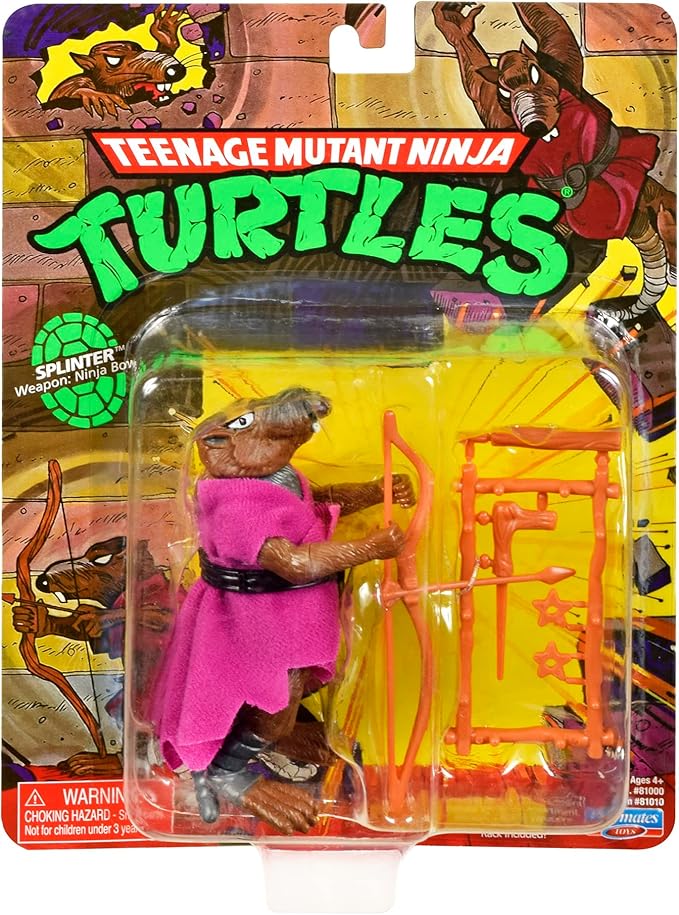 Teenage Mutant Ninja Turtles: 4” Original Classic Splinter Basic Figure by Playmates Toys - Figurio