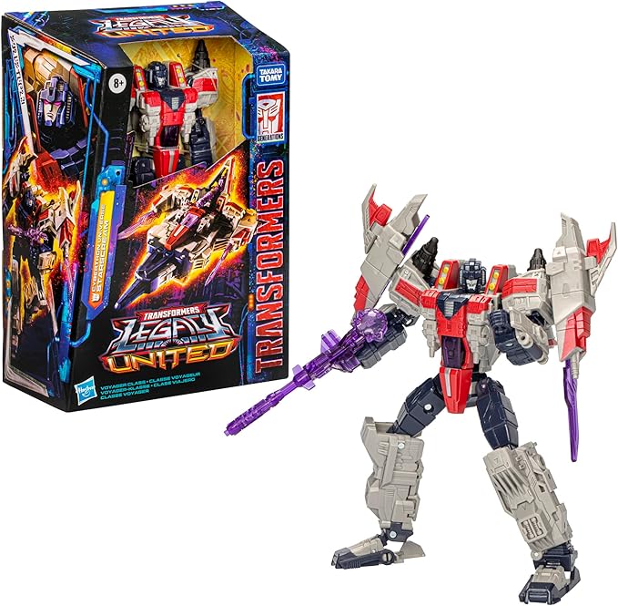 Transformers Legacy United Voyager Class Cybertron Universe Starscream, 7-inch Converting Action Figure, 8+ Years - Figurio