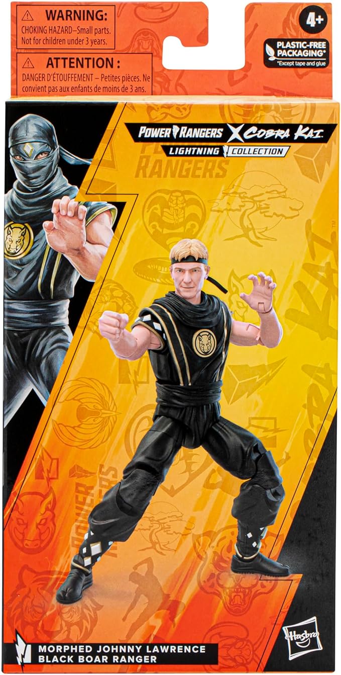 Hasbro Power Rangers x Cobra Kai Lightning Collection Morphed Johnny Lawrence Black Boar Ranger Figure 6" - Figurio