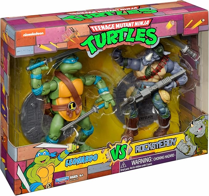 Teenage Mutant Ninja Turtles Leo vs. Rocksteady 2 Pack - Figurio