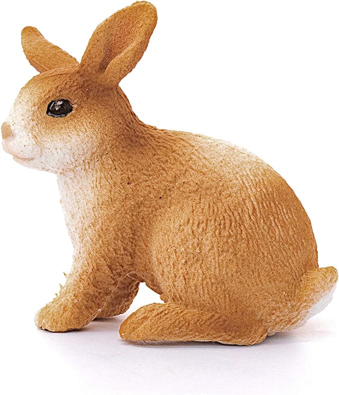 Schleich Farm World, Farm Animal Toys for Boys and Girls Ages 3 and Above, Bunny Rabbit Toy - Figurio