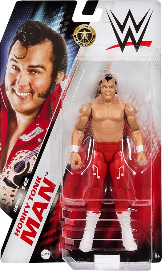 Mattel WWE Action Figure, 6-inch Collectible Honky Tonk Man with 10 Articulation Points & Life-Like Look - Figurio