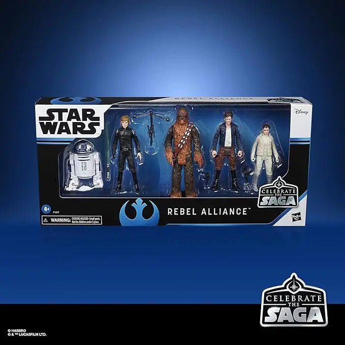 STAR WARS Celebrate The Saga Toys Rebel Alliance Figure Set, 3.75-Inch-Scale Collectible Action Figure 5-Pack, Toys for Kids Ages 4 & Up (Amazon Exclusive) - Figurio