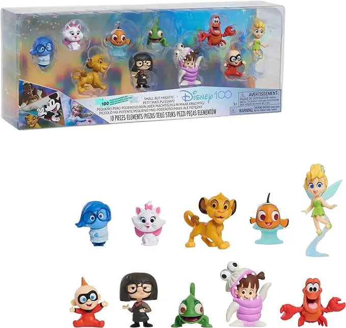 Disney100 Years of Small But Mighty, Limited Edition 10-piece Figure Set, Kids Toys for Ages 3 Up by Just Play - Figurio