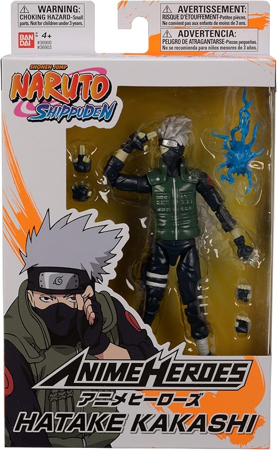 BANDAI Anime Heroes Naruto Action Figure Hatake Kakashi | 17cm Naruto Figure Hatake Kakashi Figure with Extra Hands and Accessories | Naruto Shippuden Anime Figure Action Figures for Boys and Girls - Figurio