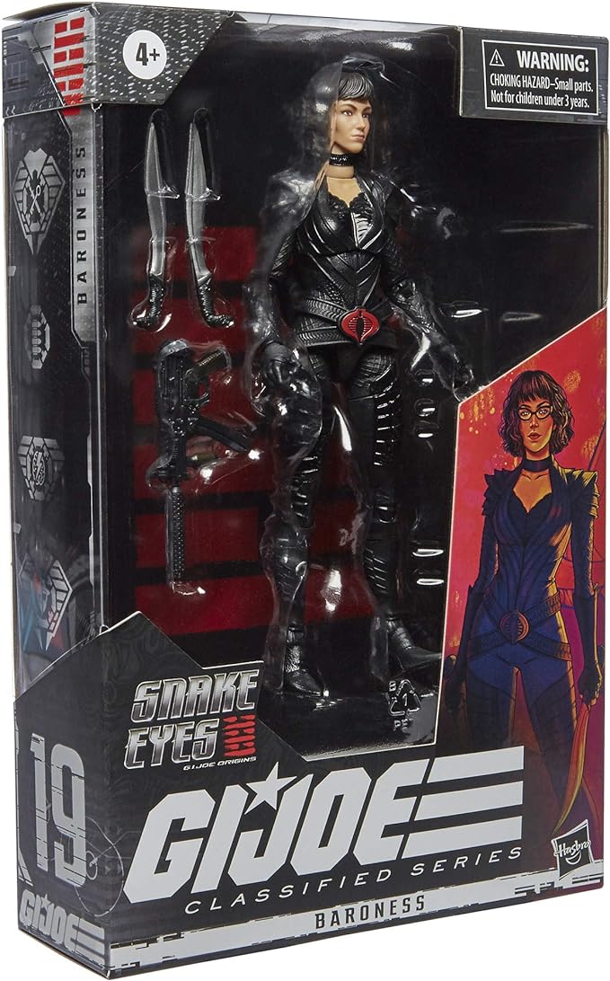 G.I. Joe Classified Series Snake Eyes: G.I. Joe Origins Baroness Collectible Figure 19, Premium 6-Inch-Scale Toy with Custom Package Art - Figurio