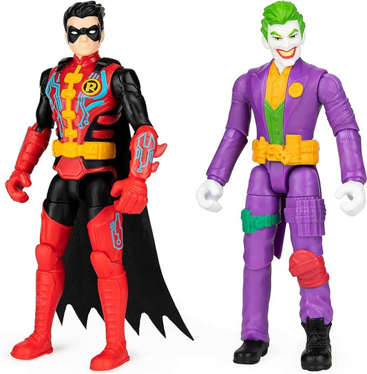 DC Comics Batman 4-inch Robin and The Joker Action Figures for Boys with 6 Mystery Accessories, Kids Toys for Boys Aged 3 and up - Figurio