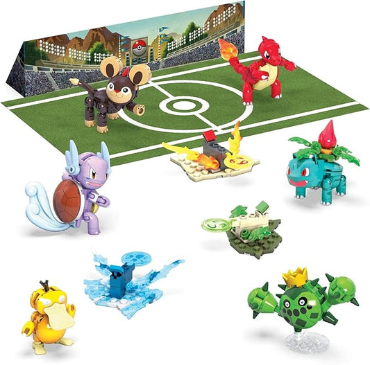 MEGA Pokémon Action Figure Building Toys Set for Kids, Trainer Team Challenge with 276 Pieces, 6 Poseable Characters and Accessories - Figurio