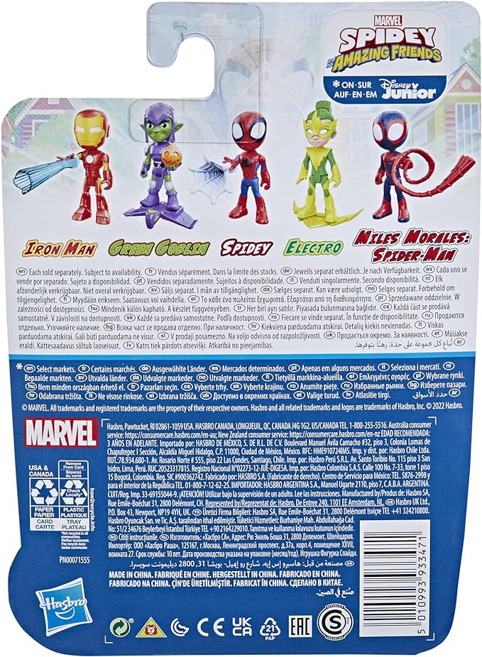 Marvel Spidey and His Amazing Friends Iron Man Action Figure Toy, Preschool Super Hero 4-Inch Scale Figure with Accessory, Kids Ages 3 and Up - Figurio