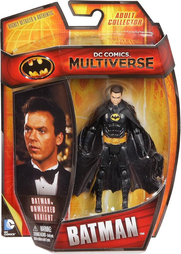 DC Comics Multiverse, Basic Figure, Unmasked Variant Batman [Michael Keaton], 4 Inches - Figurio