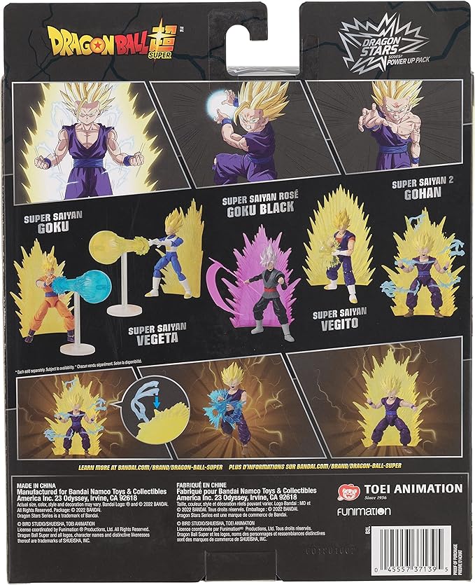 Dragon Stars Series - Dragon Ball Super - Super Saiyan 2 Gohan, Power Up Pack 6.5" Action Figure Set - Figurio