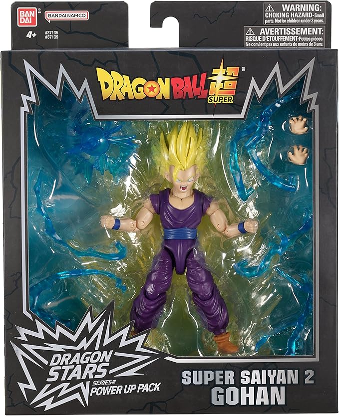 Dragon Stars Series - Dragon Ball Super - Super Saiyan 2 Gohan, Power Up Pack 6.5" Action Figure Set - Figurio