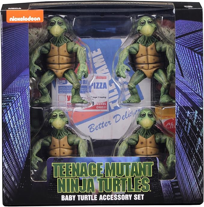 NECA - Teenage Mutant Ninja Turtles (1990 Movie) - 1/4 Scale Action Figures - Baby Turtles Set - Figurio