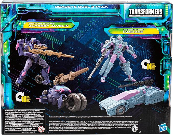 Transformers Toys Legacy Evolution Deluxe Senate Guard Autobot Javelin & Ascenticon Kaskade Deadeye Duel 2-Pack, Action Figures for Boys and Girls Ages 8 and Up (Amazon Exclusive) - Figurio