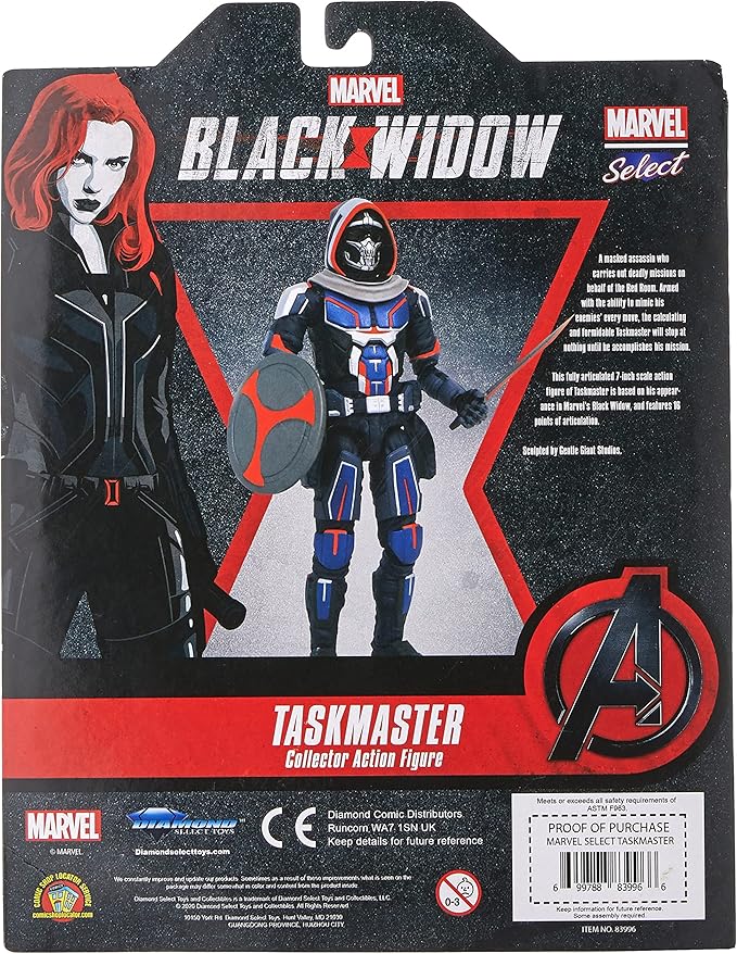 Diamond Select Toys Marvel Select Black Widow Movie Taskmaster Action Figure, Multicolor - Figurio