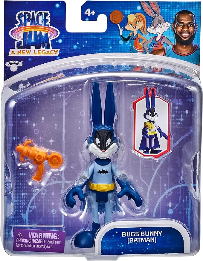 Moose Toys Space Jam: A New Legacy - Baller Action Figure - 5" Bugs Bunny (Batman), Multicolor (14603) - Figurio