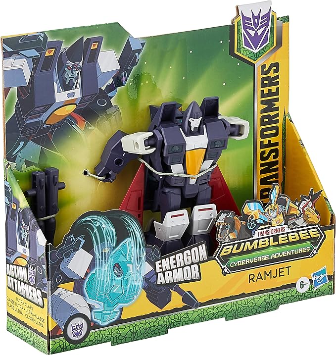 Transformers Bumblebee Cyberverse Adventures Dinobots Unite Ultra Class Ramjet Action Figure - Energon Armor, Ages 6 and Up, 6.75-inch - Figurio