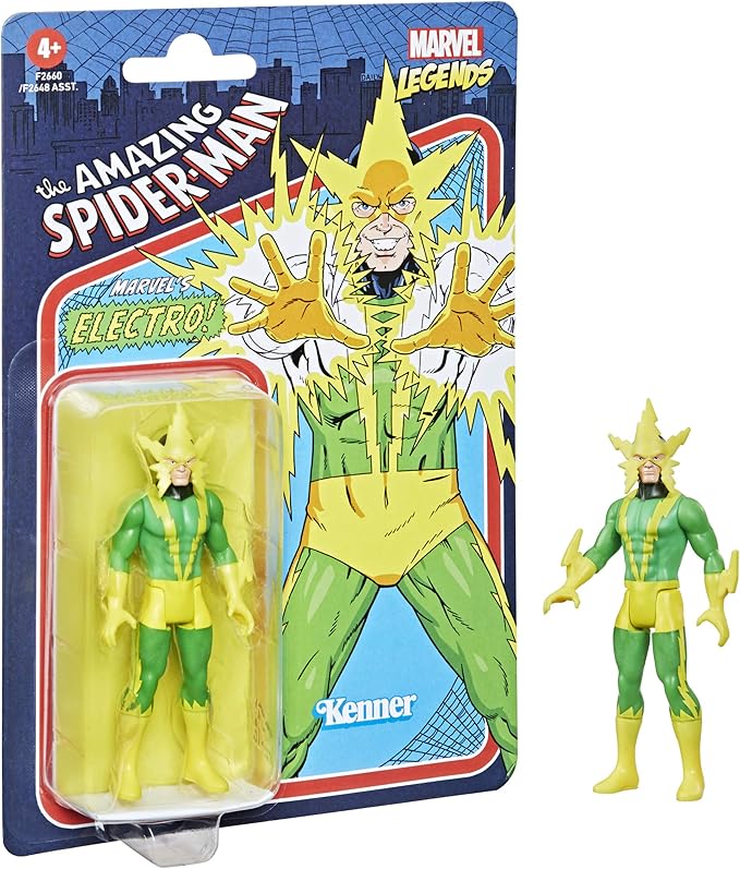 Marvel Hasbro Legends 3.75-inch Retro 375 Collection Electro Action Figure Toy - Figurio