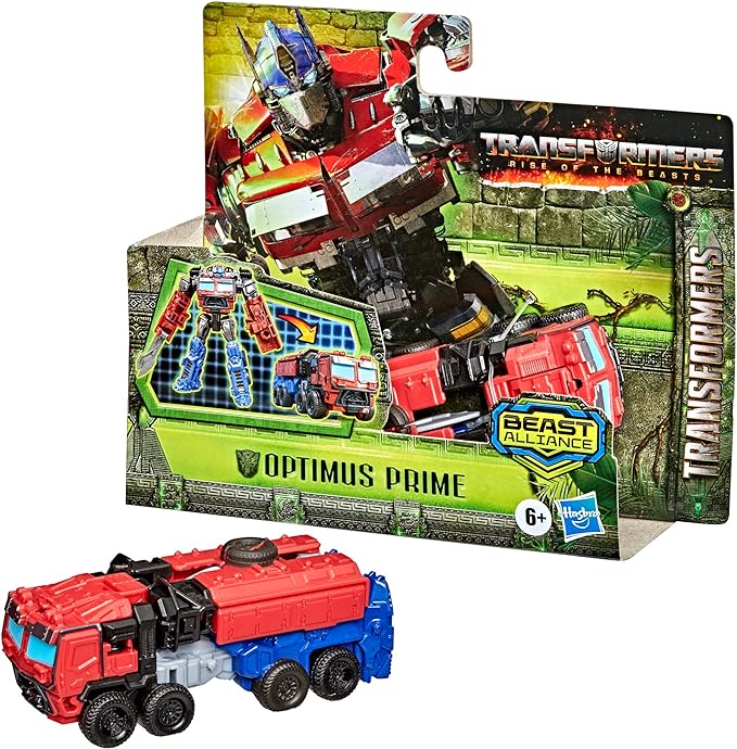 Transformers Toys Rise of The Beasts Movie Beast Alliance Battle Changers Optimus Prime Action Figure, Ages 6 and Up, 4.5 inch - Figurio