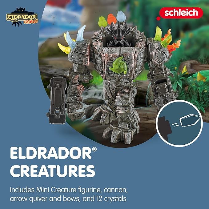 Schleich ELDRADOR Creatures — Master Robot with Mini Creature, 20 Piece Playset with Moveable and Rotating Parts, Robot Toy Play Set, Action Figures for Boys and Girls Ages 7+, Multicolor, 5.6 inch - Figurio