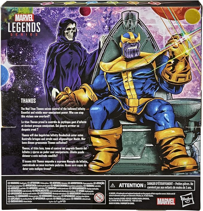 Marvel Hasbro Legends Series 6-inch Collectible Action Figure Thanos Toy, Premium Design and 3 Accessories , Blue - Figurio