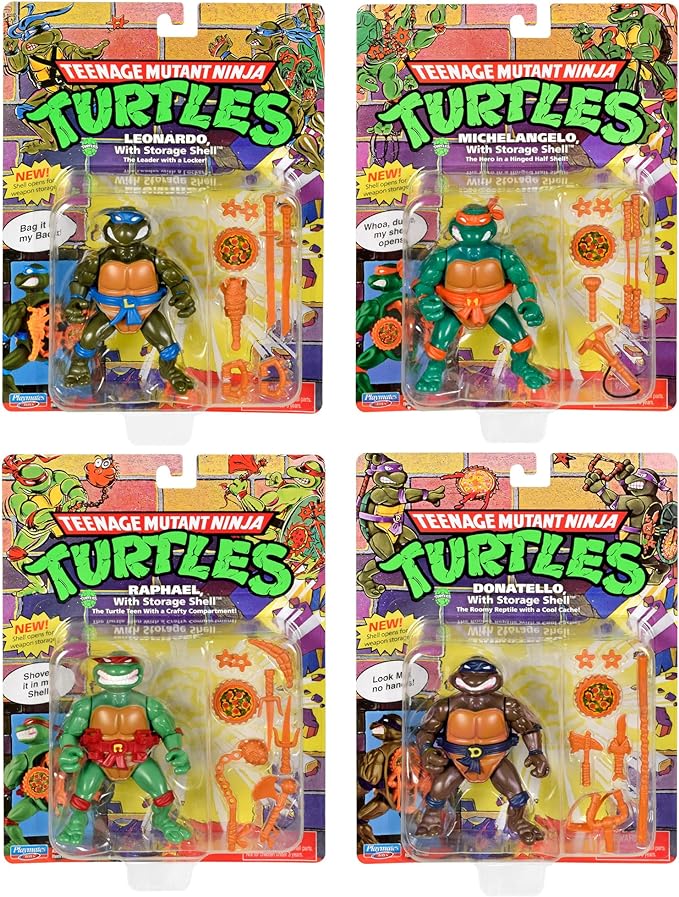 Teenage Mutant Ninja Turtles: Classic 4" Turtles 4-Pack Figure Bundle by Playmates Toys - Figurio