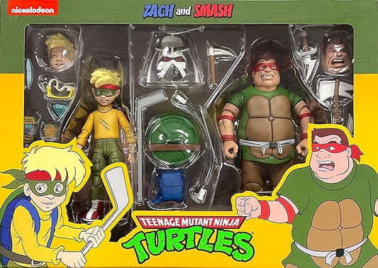 NECA Teenage Mutant Ninja Turtles 7" Scale Zach & Smash Collectible Action Figures Set - Figurio