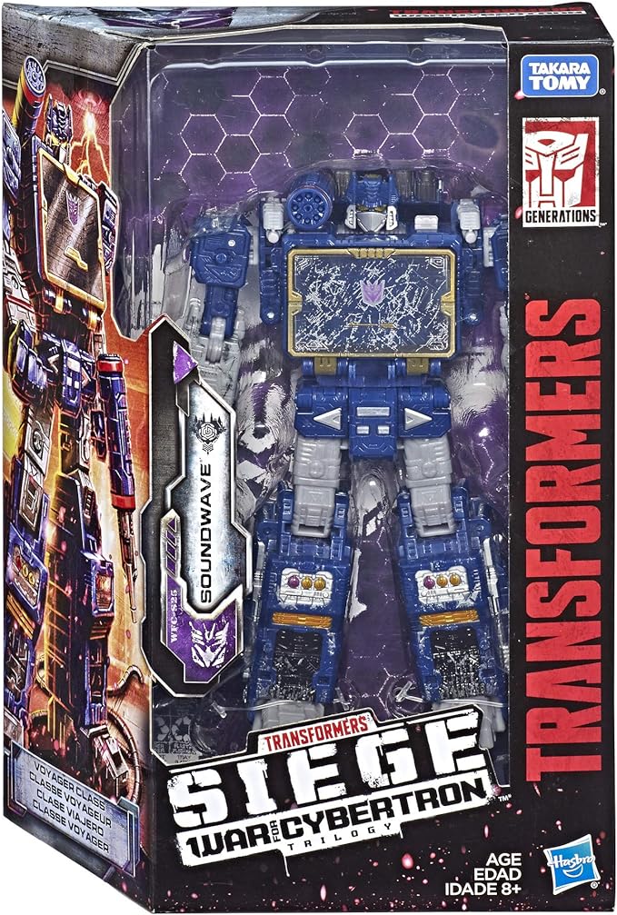 Transformers Toys Generations War for Cybertron Voyager Wfc-S25 Soundwave Action Figure - Siege Chapter - Adults & Kids Ages 8 & Up, 7" - Figurio