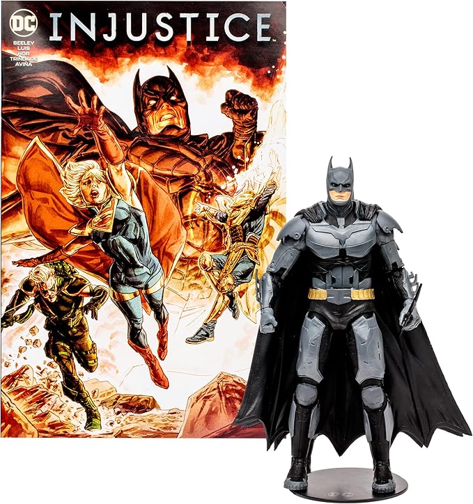 McFarlane Toys - DC Direct Gaming 7IN Figure with Comic - Injustice 2 WV1 - Batman (Pack of 2) - Figurio