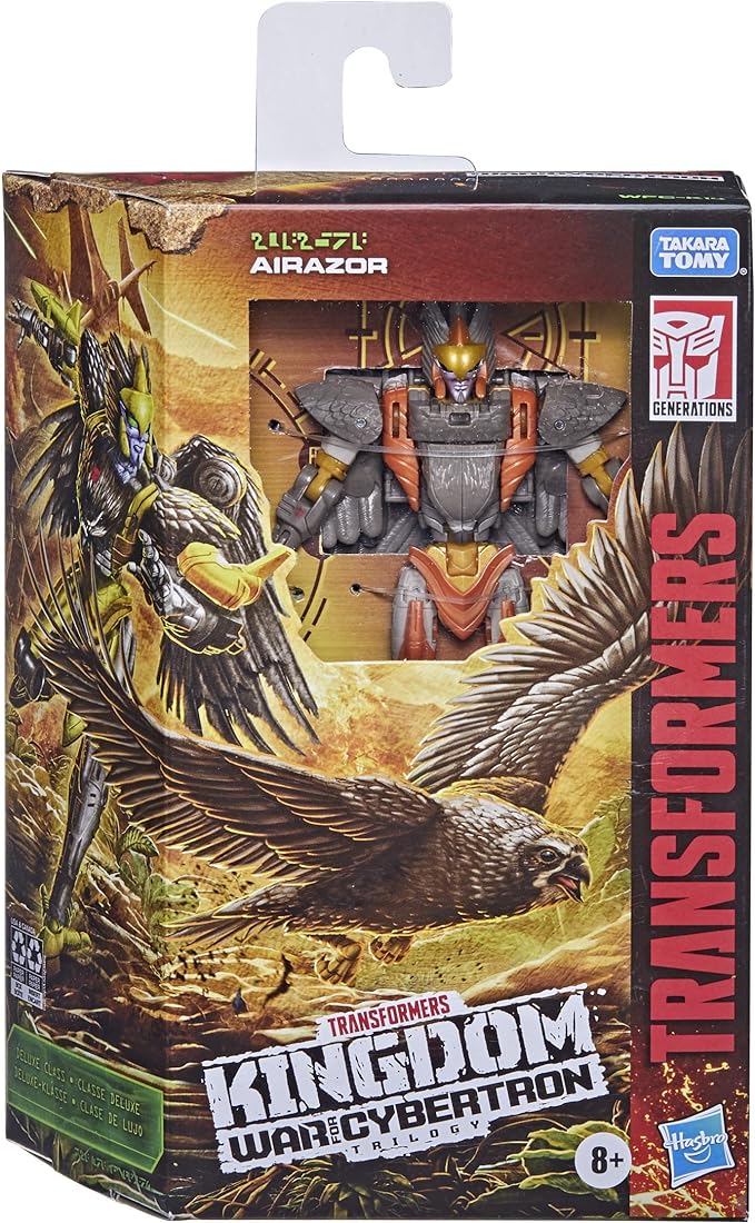 Transformers Toys Generations War for Cybertron: Kingdom Deluxe WFC-K14 Airazor Action Figure - Kids Ages 8 and Up, 5.5-inch - Figurio