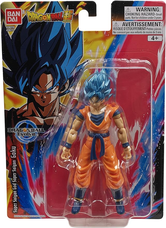 Bandai Namco - Dragon Ball Super - Super Saiyan Blue Goku, Dragon Ball Evolve 5" Action Figure - Figurio