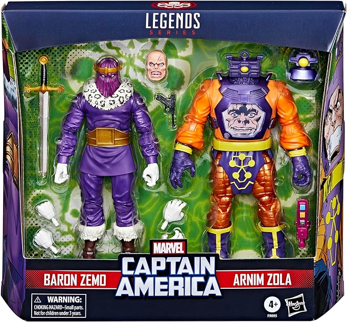 Marvel Legends Series Baron Zemo and Arnim Zola, Captain America Villains Comics Collectible 6-Inch Action Figures (Amazon Exclusive) - Figurio