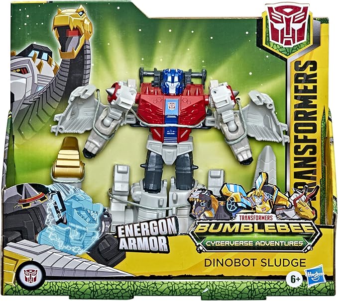 Transformers Toys Bumblebee Cyberverse Adventures Dinobots Unite Ultra Class Dinobot Sludge Figure, Energon Armor, Ages 6 and Up, 6.75-inch - Figurio